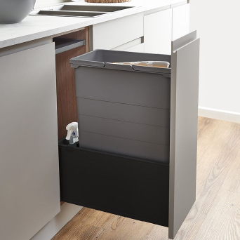 300 ECO-Base Waste Bin system (Carbon Black)