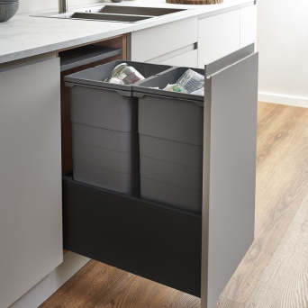 400 ECO-Base Waste Bin system (Carbon Black)