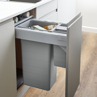 Eco-Top Waste Bins (Light Grey)