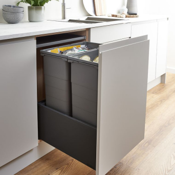 600 ECO-Base Waste Bin system (Carbon Black)