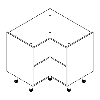 Clicbox 900 L-Shape Corner Base unit