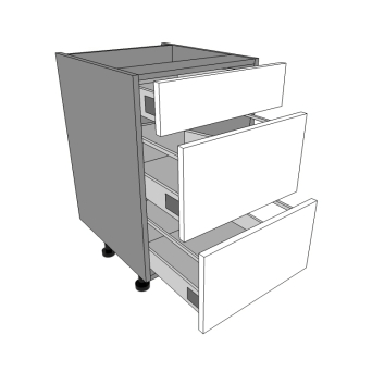 500mm wide 1S+2P - 3 drawers units