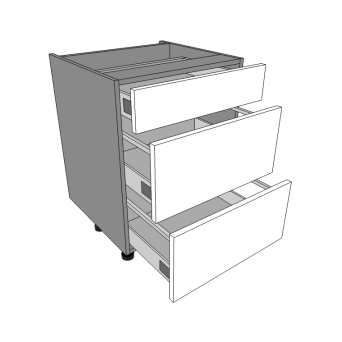 600mm wide 1S+2P - 3 drawers units