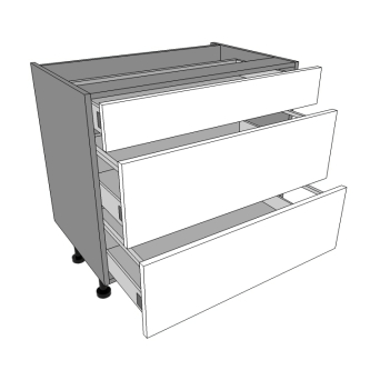 1 Shallow & 2 Pan Drawers Base Units