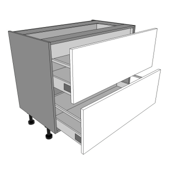 1000mm 2 Drawers unit with Internal Drawer