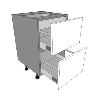 500mm 2 Drawers unit with Internal Drawer
