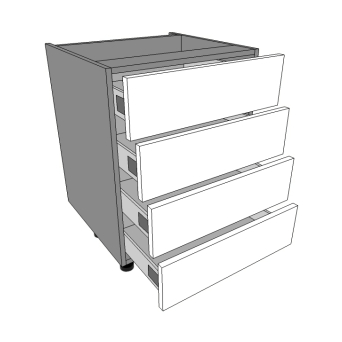 4 Shallow Drawers Base Units