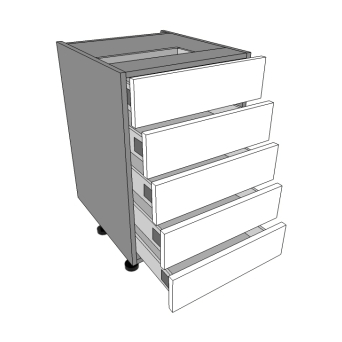 500mm wide 5 Shallow drawers units