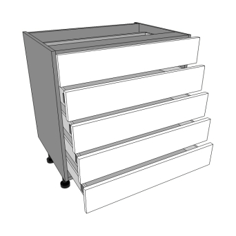 5 Shallow Drawers Base Units
