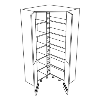 QUICKCAB Diagonal Corner Larder (1970 high)