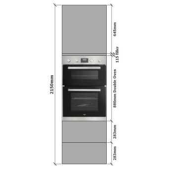 Tall Double Oven housing - 2 drawer dimensions
