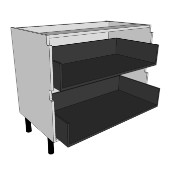 1000 True Handleless 2 Drawers unit