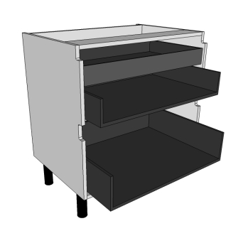 800 True Handleless 2 Drawers + Inner draw unit