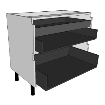 True Handleless 2 drawers + Inner draw units