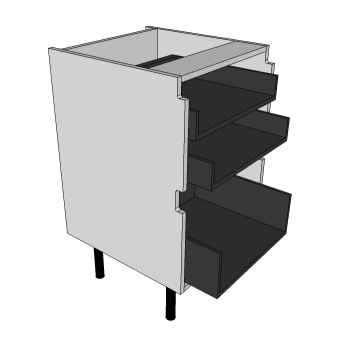 500 True Handleless 3 Drawers unit