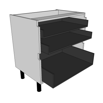 800 True Handleless 3 Drawers unit