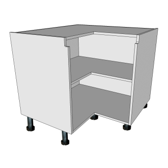 900x900 True Handleless L Shaped Corner Base unit