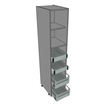 400mm wide Tall Larder - 2 Inner drawers