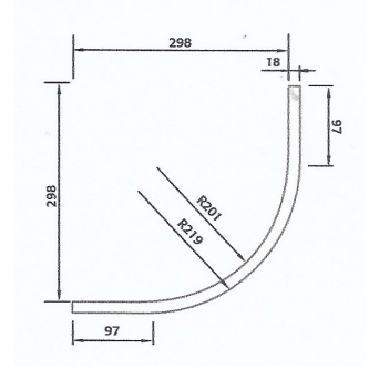 Bella Curved Door radius