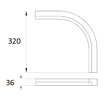 Bella Curved Multi-purpose Rail radius