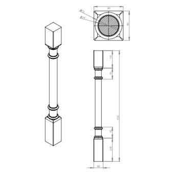 Cartmel Floor Column Pilaster details