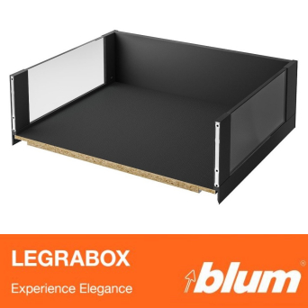 Blum Legrabox Pure C Glass sides - Carbon Black Drawers