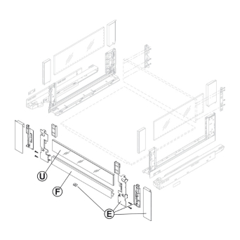 Blum Legrabox Clear Glass Inner Pan Drawers