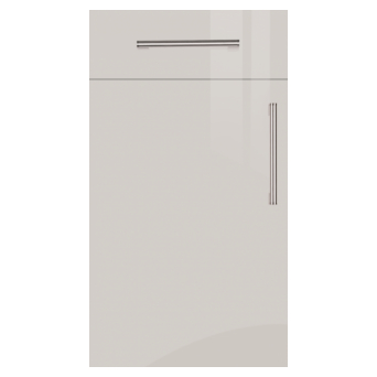Firbeck Supergloss Cashmere kitchen doors