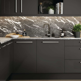 Firbeck Supergloss Graphite Kitchen details