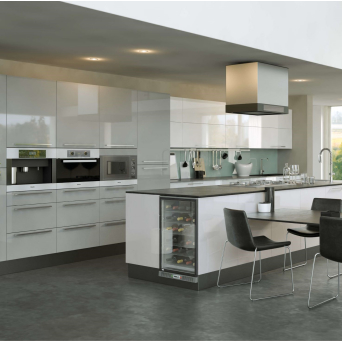 Firbeck Supergloss Light Grey Kitchen