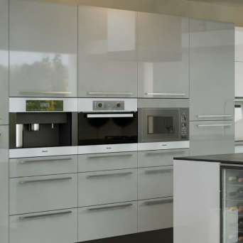 Firbeck Supergloss Light Grey Kitchen details