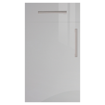 Firbeck Supergloss Light Grey kitchen doors