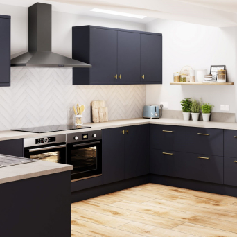 Firbeck Supermatt Indigo Blue Kitchen