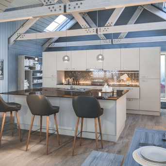 Firbeck Supermatt Light Grey Kitchen