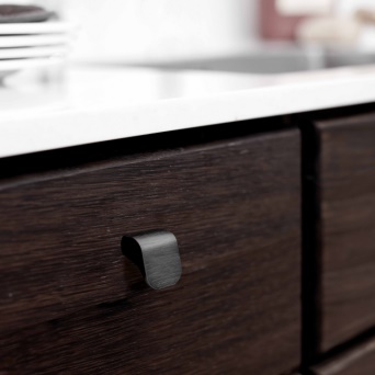 Fall Brushed Matt Black Knob fitted