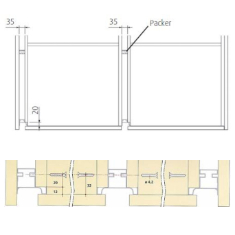 Gola E Vertical end Profile dimensions