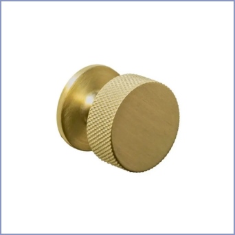 Knurled Knob - Aged Brass