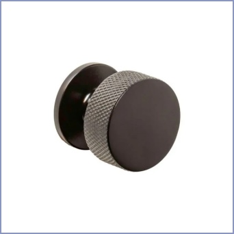 Knurled Knob - Matt Black