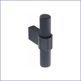 Knurled T-Bar Knob - Matt Black
