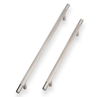 Knurled T Bar Handle - Brushed Nickel