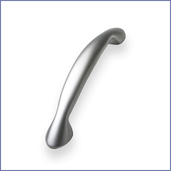 Oval end D Handle - Satin Chrome