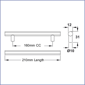 Pencil Bar Handle Dimensions