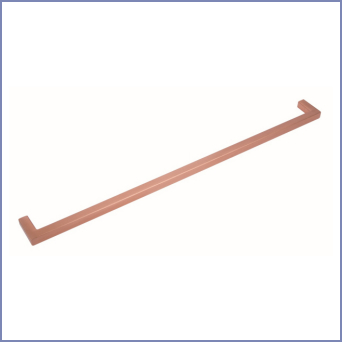 328 Square D Handle - Brushed Brass