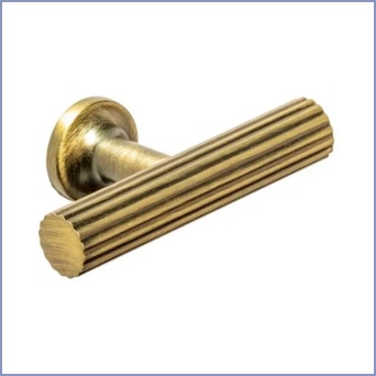 Strand T-Bar Knob - Aged Brass
