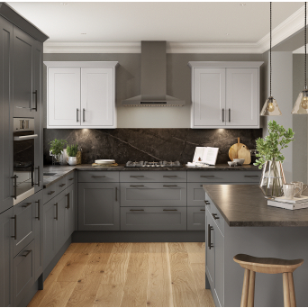 Harvard Matt Light Grey Shaker Kitchen