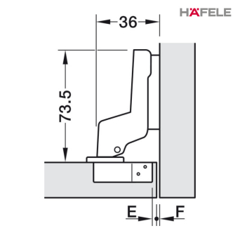 Hafele 110° Soft-close Hinge Specifications