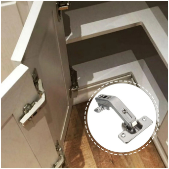 Hafele 135° Pie-Cut Corner Hinge Detail