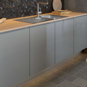 Jayline Supergloss Dust Grey Kitchen details