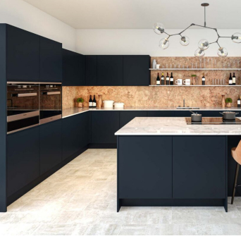 Jayline Supermatt Indigo Blue Kitchen