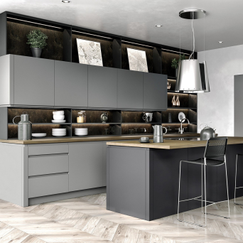 Lucente Matt Dust Grey Kitchen